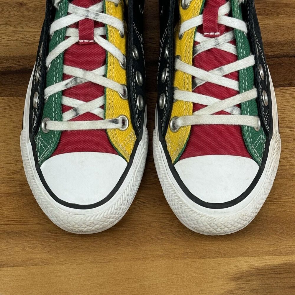 Womens Converse CTAS Double Upper Black Multicolor Hi Top‎ Sneakers Shoes Size 6 - Picture 8 of 10